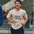 Finishing the Munich Marathon, 1995